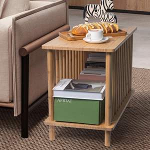 Tre Bàn cà phê trang trại với lưu trữ mộc mạc Cocktail bảng, vuông Bàn cà phê phòng họp phòng khách - Product Image 4