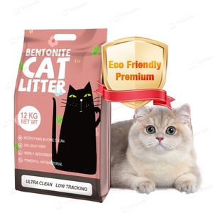 Litière pour chat en vrac en gros, emballage personnalisable, faible teneur en poussière, forte agglomération, litière agglomérante probiotique à base d'argile - Product Image 1