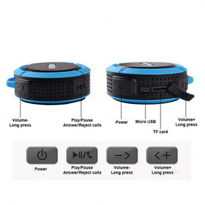 Mini altavoz inalámbrico IP65 para bicicleta, para exteriores, resistente al agua, bt, con mosquetón, para iPhone y <span class=keywords><strong>Samsung</strong></span> - Product Image 3