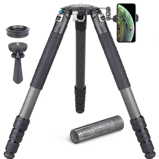 AS95C Tripod for Camera Professional Carbon Fiber Tripod HeavyDuty Tripod Carbon Dslr Camera Stand Ball Head Max Load 40kg/88lbs