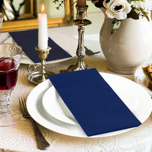 Décoration <span class=keywords><strong>Bleu</strong></span> Jetable 100 Pack Tissu Comme Des Serviettes De Dîner En <span class=keywords><strong>Papier</strong></span> Plié Avec Poche Serviettes <span class=keywords><strong>Bleu</strong></span> <span class=keywords><strong>Marine</strong></span> Essuie-mains - Product Image 4