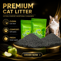 Boules de litière pour chat en charbon actif OEM à faible teneur en poussière, forte absorption, désodorisantes, contrôle des odeurs, absorption rapide, fournitures pour toilettes d'animaux
