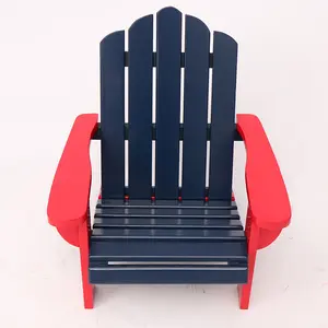 Modern Design Adirondack Stoel Klein Rood En Blauw Buiten Houten Tuinmeubilair Voor Kinderen Groothandel Door Fabrikant