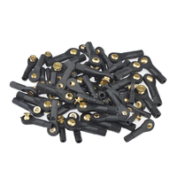 Lot de 50 connecteurs de liaison RC en nylon noir M2, M2.5, M3 pour tiges de direction d'avions miniatures, accessoires et pièces de rechange