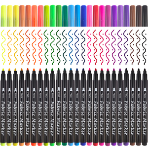 Khy 24 Màu Sắc Tốt Tip Vải Sơn Bút, Vĩnh Viễn Đánh Dấu Quần Áo Cho Trẻ Em Tự Làm T-Shirts Giày, Nguồn Cung Cấp Nghệ Thuật Thủ Công Đánh Dấu Bộ - Product Image 1
