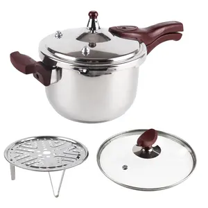 New Arrival 6L Kitchen Cookware Cooking Pots Gas Cooker Stainless Steel High Pressure Cooker With Steamer
