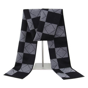 Bufandas De La <span class=keywords><strong>Moda</strong></span> di alta qualità inverno caldo Sjaals modello romboide di lana di lusso Plaid sciarpa da uomo - Product Image 4