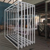 Étagère de présentation horizontale en métal pour carreaux, support coulissant pour tapis, pour pierre de quartz et tissu