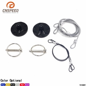 CNSPEED <b>Engine</b> <b>Hood</b> Lock Cable Steel Universal Car Safety Retrofit Upgrade YC100809 - Product Image 1