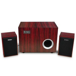 JT083 <b>Wired</b> Desktop <b>Speaker</b> With Wooden Subwoofer 5W3W2 USB Interface For Home Laptop Use - Product Image 3