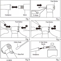 20:1 avec fibre optique moteur d'implant dentaire contre-angle pièce à main basse vitesse