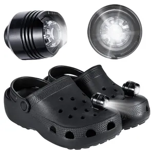 2023防水鞋头灯木屐轻质铝合金2pcs电池木屐带发光二极管灯手电筒鞋护身符
