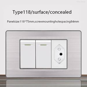 Interruptor de Pared con Panel Táctil Estándar Brasileño de 20A con Enchufe y Carga Rápida USB Tipo-C 2.1/3.1A - Product Image 4