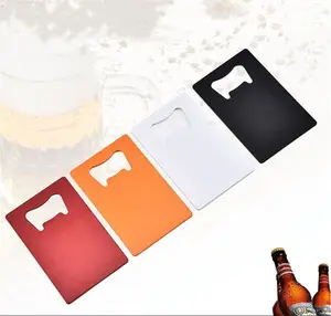 Abridor de botellas de acero inoxidable, tamaño de cartera, tarjeta de crédito, cerveza