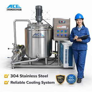 500 Liters High Efficiency Stainless Steel Milk Agitator Sanitary <b>Jacketed</b> Raw Milk <b>Cooling</b> and Heating Tank - Product Image 4