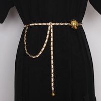 Meilleures ventes en gros, ceinture chaîne en métal de luxe de créateur, double C, logo original, pendentif, robe, jean, chaîne de taille, chaîne de pull