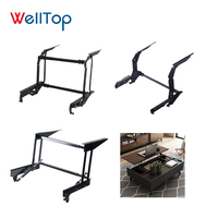 WELLTOP Promotion Mecanismes de table relevable à gaz pour table basse, table à manger peu encombrante, table pliante et extensible