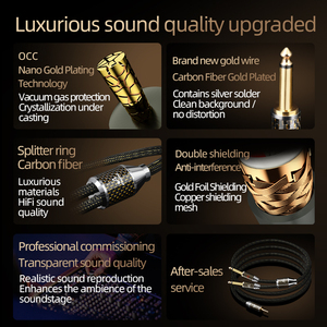 Câble audio stéréo ATAUDIO HiFi 3.5 vers double 6.5, noyau plaqué or OCC avec prise en cuivre pur, câble de haut-parleur pour ordinateur, projecteur - Product Image 4