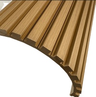 Panneau mural flexible 3D en bois rainuré / PVC / placage MDF, panneaux décoratifs en bois MDF sculptés, décoration