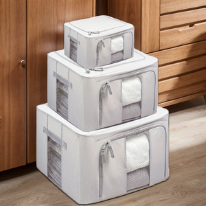Caixa Organizadora de Roupas em Tecido Oxford, Dobrável e Portátil, 60L-<span class=keywords><strong>70L</strong></span>, à Prova de Poeira e Umidade - Product Image 1