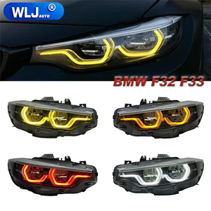 Ensemble de phares LED pour <span class=keywords><strong>BMW</strong></span> Série 4 F32 F33 F36 F80 F82 M3 M4, feux de jour à 3 couleurs, clignotants, feux de route et de croisement, jaune et blanc - Product Image 1