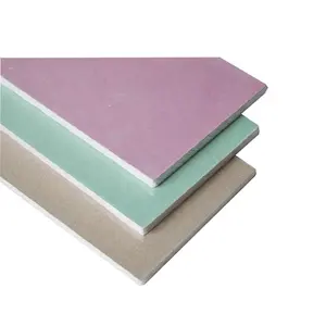 9mm 12mm Fire Resistant Plasterboard Raw Material Anti Moisture Flexible Unit Weight Gypsum Ceiling Board