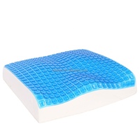 Coussin de siège et dossier en gel de mousse à mémoire de forme rafraîchissant, soulagement de la douleur, soutien ergonomique orthopédique pour le dos