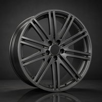 Nouvelle jante en alliage d'aluminium forgé 20 rayons, finition mate anthracite, logo personnalisé, 16-22 pouces, 5x114.3