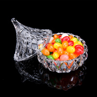 Pot de stockage en cristal de verre moderne Conteneur d'aromathérapie goutte d'eau Petit bonbon à usage alimentaire pour les cadeaux Ornement en gros