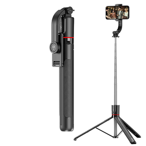 Support de téléphone portable pliable et détachable F15 à rotation 360°, ultra long (1717 mm), en acier inoxydable, avec perche télescopique stable pour selfies - Product Image 1