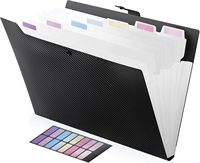 Carpeta de Archivos Expandible A4 de PP con Logotipo Personalizado, Carpeta Expandible para Clasificar Documentos y Papeles, Organizador de PP de 8 Bolsillos