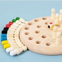 Juguetes Educativos Montessori, Juego de Memoria de Madera Colorido, Juego de Memoria Interactivo con Palitos de Colores