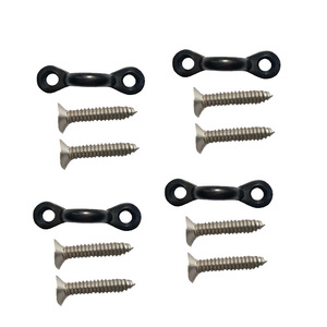 Clips para Cables Metálicos de 10 mm, Pernos de Ojo Negros con Tornillos para Aplicaciones en Cubiertas de Barcos al Aire Libre - Product Image 2