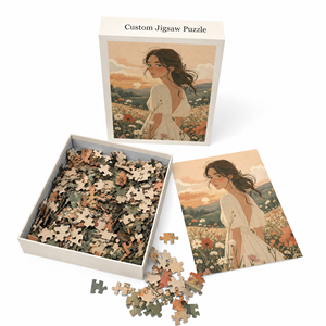 Produttore di Puzzle, 500-<span class=keywords><strong>1000</strong></span> Pezzi, Cartone Blu, Servizio OEM ODM, Certificato FSC, Puzzle Personalizzati per Regali - Product Image 1