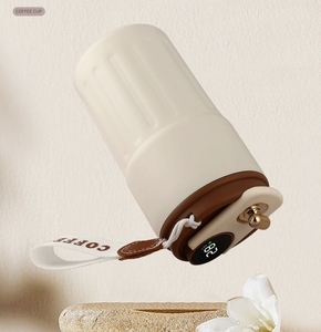 Display della temperatura 450ml tazze da caffè a doppia parete in acciaio inox tazza portatile da viaggio all'aperto bottiglie di <span class=keywords><strong>acqua</strong></span> LOGO personalizzato - Product Image 4