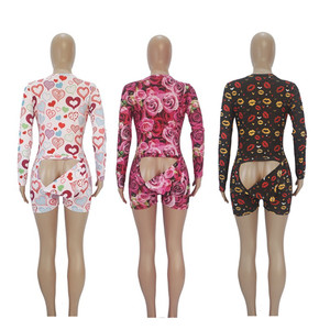 All'ingrosso su ordinazione tutina per adulti pigiami per estate e autunno manica lunga Onsies <span class=keywords><strong>con</strong></span> patta di testa per san valentino - Product Image 1