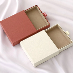 Eco-friendly Customized Luxe Discreet Jewelry Packaging Sets <b>White</b> Slide <b>Box</b> With Vintage Brown Snap Button Leather Pouch - Product Image 5