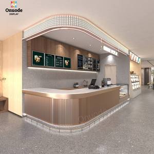 Muebles de Café Personalizados de Primera Calidad |   Elegantes Accesorios de Madera para Tienda de Donuts |   Diseño Moderno de Barra de Café para Dulces y Pasteles - Product Image 2