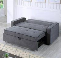 Canapé-lit futon 2 places en tissu de haute qualité, nouveau, avec mousse et ressorts ensachés