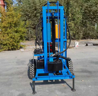 Machine de forage rotative miniature portable de 80 m de profondeur, machine de forage manuelle pour puits d'eau