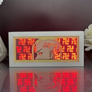 Anime Gaming Room Decor <span class=keywords><strong>Tokyo</strong></span> <span class=keywords><strong>Manji</strong></span> Mikey Sano y Draken 3D Paper Art Lamp LED Night Light Collectible - Product Image 6