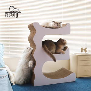 Papan goresan dapat didaur ulang, tempat tidur santai kardus bergelombang penggaruk kucing - Product Image 1