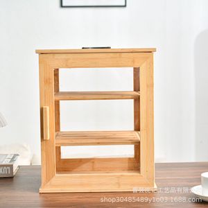 Boîte à pain en bambou Memory Bamboo, présentoir transparent à 3 niveaux pour le rangement de cuisine - Product Image 5