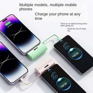 Mini batterie externe portable 5000 mAh, chargeur de secours 5000 mAh, batterie de secours pour téléphone portable, batterie de voyage pour situations d'urgence en extérieur - Product Image 2