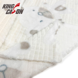 Kingcason fábrica china 100% poliéster cómodo tallado de doble cara impresión franela tela polar para manta Carments - Product Image 6