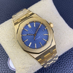 <span class=keywords><strong>Orologio</strong></span> da Uomo <span class=keywords><strong>Automatico</strong></span> Meccanico di Lusso con Quadrante Blu e Cinturino in Acciaio, Modello 15400, Stile Business Casual - Product Image 2