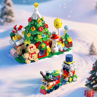 Ensemble de construction de jouets personnalisables 12-en-1 pour décorations de Noël, blocs pour arbre de Noël et train bonhomme de neige, service OEM/ODM