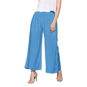 Pantalon décontracté pour femmes, vêtements d'été, vêtements de plage, 100%, rayonne, personnalisé, fabricant, couleur bleu ciel, vente en gros 2023 - Product Image 1