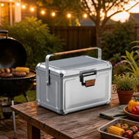 Boîte isotherme en alliage d'aluminium de 20 L avec poignée et boucle de verrouillage pour maintien de température multiple