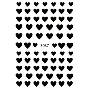 B037 3D Valentine Nagel aufkleber Herz applikation Liebe Nail Art Dekorationen Abziehbilder